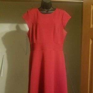Red mid length dress